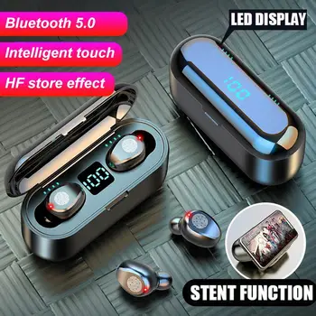

F9 Wireless Bluetooth 5.0 Earphone TWS HIFI Mini In-ear Sports Running Headset Support iOS/Android Phones HD Call
