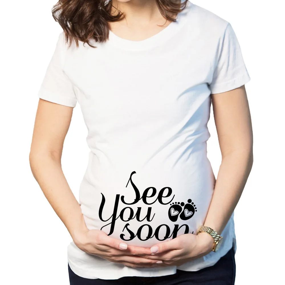 

Pregnant Women's T-shirt See You Soon Pregnant Women Short Sleeve T-shirt Hot Sales