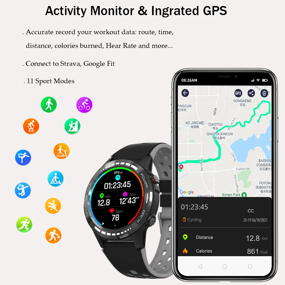 Sma M7s Smart Watch Men With Sim Card 2021 Gps Strava Waterproof Fitness  Women Smartwatch For Xiaomi Android Ios - Smart Watches - AliExpress