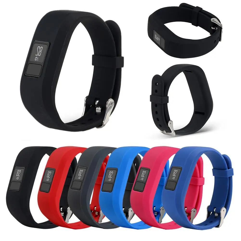 Силиконовый ремешок для смарт-часов Garmin Vivofit 3 JR сменный Браслет с металлической