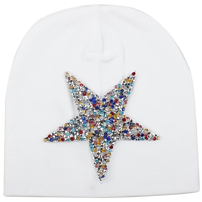 Multicolor-3 white Geebro пентаграмма хлопок детские черепа шапочки для девочек и мальчиков, для младенцев, для новорожденных, зимняя теплая шапочка Шапки шапки-унисекс для От 0 до 3 месяцев - Цвет: Multicolor-3 white