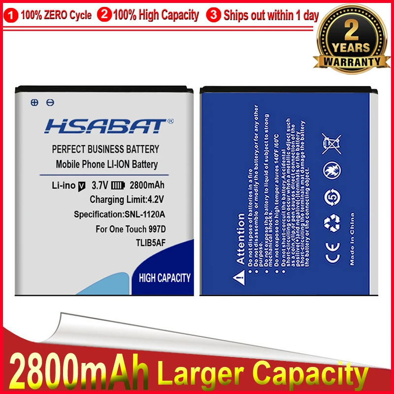 Аккумулятор HSABAT для Alcatel one touch TLiB5AF Pop C5 OT5036 OT5036D OT 5036 TCL S800 S710 997D 5036D OT997 503|battery for
