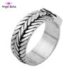 Anillo de Buda hecho a mano de acero inoxidable 316L anillo de motorista Unisex estilo Punk europeo hombres cadena anillos a joyería femenina envío gratis ► Foto 1/6