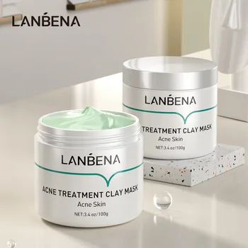 

LANBENA Acne Treatment Clay Mask Acne Skin Deep Cleansing Remove Chronic Acnes Grease Completely Oil Controlling Firming Pores