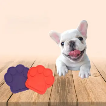 

Silicone Lick Pad With Suction Cup Slow Treat Dispensing Mat Suctions To Wall For Dog Bathing Grooming.6