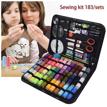 

183pcs Sewing Kits DIY Multi-Function Sewing Box Set For Hand Quilting Stitching Embroidery Thread Travel Sewing Accessories