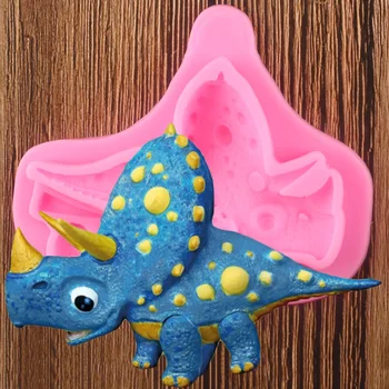 

Triceratops Dinosaur Silicone Mold DIY Baby Birthday Fondant Cake Decorating Tools Candy Polymer Clay Chocolate Gumpaste Moulds