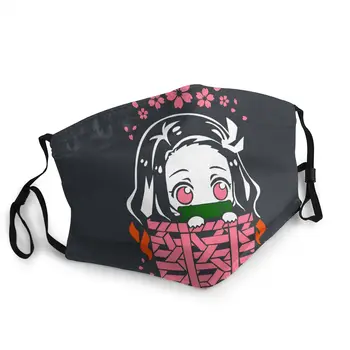 

Nezuko Reusable Face Mask Demon Slayer Kimetsu No Yaiba Kamado Dustproof Protection Mask Respirator Mouth Muffle