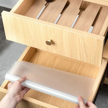 

300*45cm Moistureproof Pad Non-slip Drawer Mat Waterproof Cabinet Sticker Oilproof Shelf Cover Transparent Table Mats