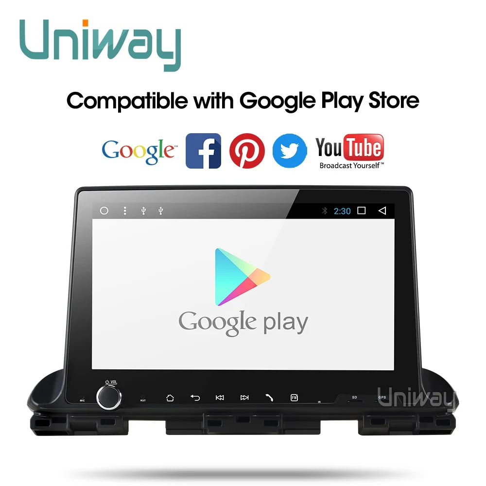 Top Uniway ASLT9071 android 9.0 car dvd for Kia CERATO K3 2018 2019 video radio player gps navigation with steering wheel car stereo 1