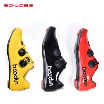 

HOT Professional Road Cycling Shoes Ultralight Carbon Fiber Bicycle Racing Shoes Outdoor sports Road Bike Self-Locking Shoes