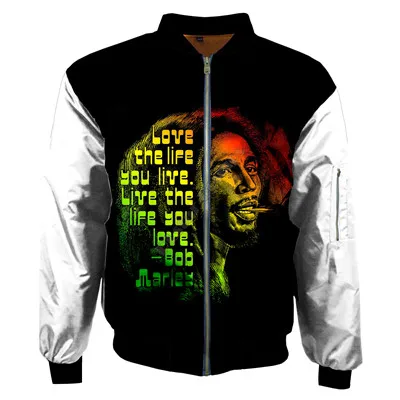 Jacket PLstar Космос Новая мода Повседневное 3Dfullprint унисекс Для мужчин/Для женщин рэгги Боб Марли в стиле «хип-хоп» на молнии/куртки/толстовки с капюшоном/худи S-9 - Цвет: Jacket