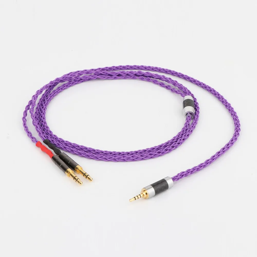 HIFI 8 Cores Silver Plated Headphone Upgrade Cables for Sundara Aventho Focal Elegia t1 t5p D7200 D600 D7100MDR Z7
