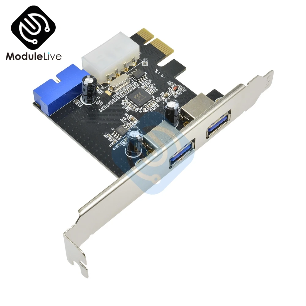 PCI 2 Порты Express USB 3,0 спереди Панель с помощью 4-контактных& 20-контактный Управление карта адаптер 5 Гбит/с Скорость 4-контактный молекс Мощность "подключи и играй" сделай сам"