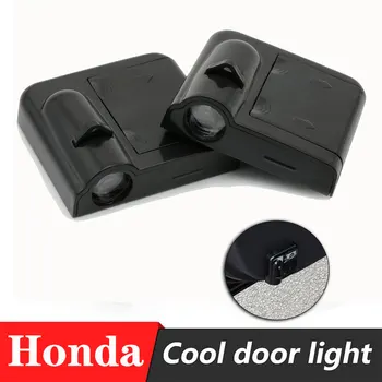

2pcs Car Door Logo projector welcome light Easy to install Paste Battery door light For Honda Civic Accord Crv Fit Jazz CHR