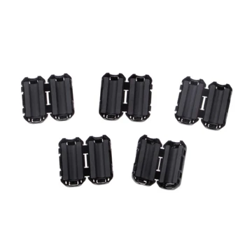 

5 Pcs 5mm Clip-On Ferrite Ring Core Noise Suppressor For EMI RFI Clip Cable Active Components Filters