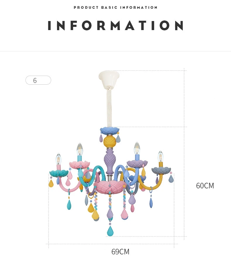 Modern LED Chandelier Lighting Nordic Colourful Crystal Chandelier Kitchen Living Room Decor Lighting Fixtures Bedroom Hanglamp