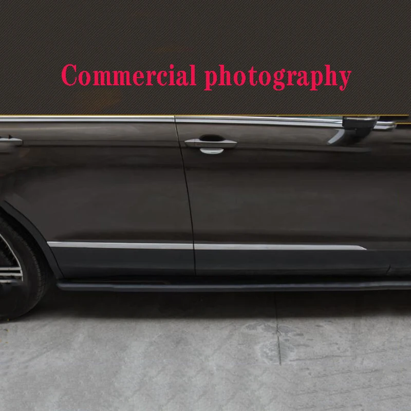 Special refitting of stainless steel anti-scratch strip for Volkswagen Tiguan L car body decoration door panel