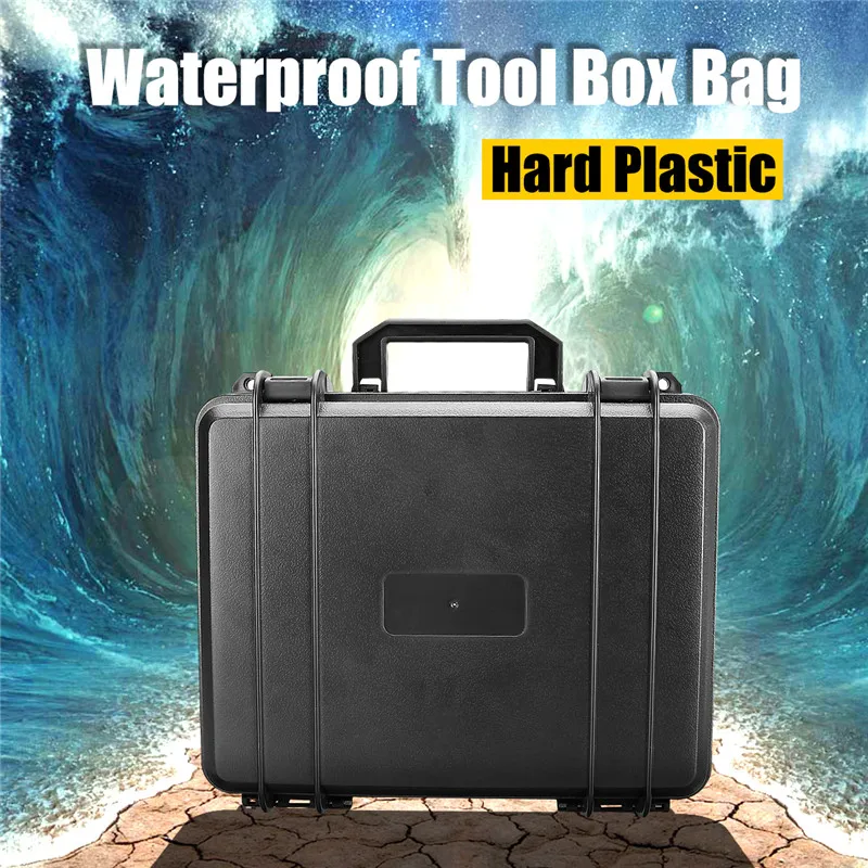 

Outdoor Waterproof Hard Plastic Storage Case Bag Tool Box Portable Organizer Impact Resistant Suitcase with Foam