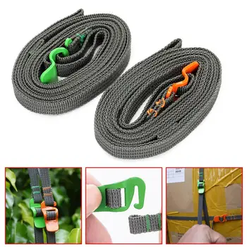 

200CM Load 125kg Durable Nylon Cargo Tie Down Luggage Lash Belt Strap with Cam Buckle Travel Kits Camping Luggage Strap 30JP07