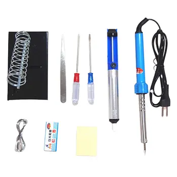 

9 in 1 Soldering Iron Suit 110V-220v 30w 40w 60W Electronic Set Tool Rubber Handle Electric Soldering Iron