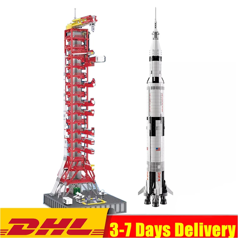 

New 121CM High 3561PCS Space Apollo Saturn-V Launch Umbilical Tower FOR 21309 Fit Technic Building Blocks Bricks Christmas Gifts
