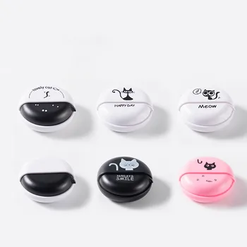 

1pcs cat headphone cable box round headphone storage box rotating cover earphone container home accessories