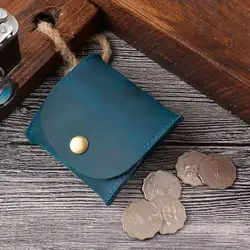 Маленький кошелек для женщин милые студенческие кошельки для монет мини карман для денег винтажный коровья кожа для мужчин и женщин