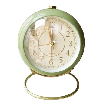 

Green Silent Alarm Clock Timer Metal Fashion Metal Alarm Clock Classic Alarm Clock Desktop Alarm