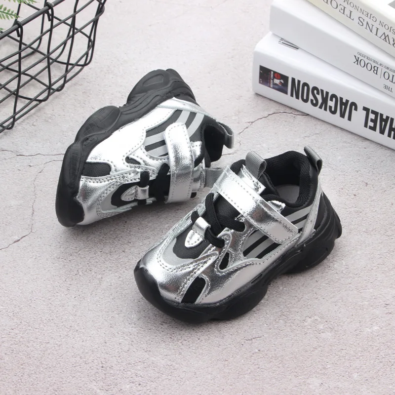 Children Casual Shoes Girls Sneaker For Running Boys Casual Shoes Outdoor Anti-Slippery Leather Kids Shoe Sneaker 1-6Y