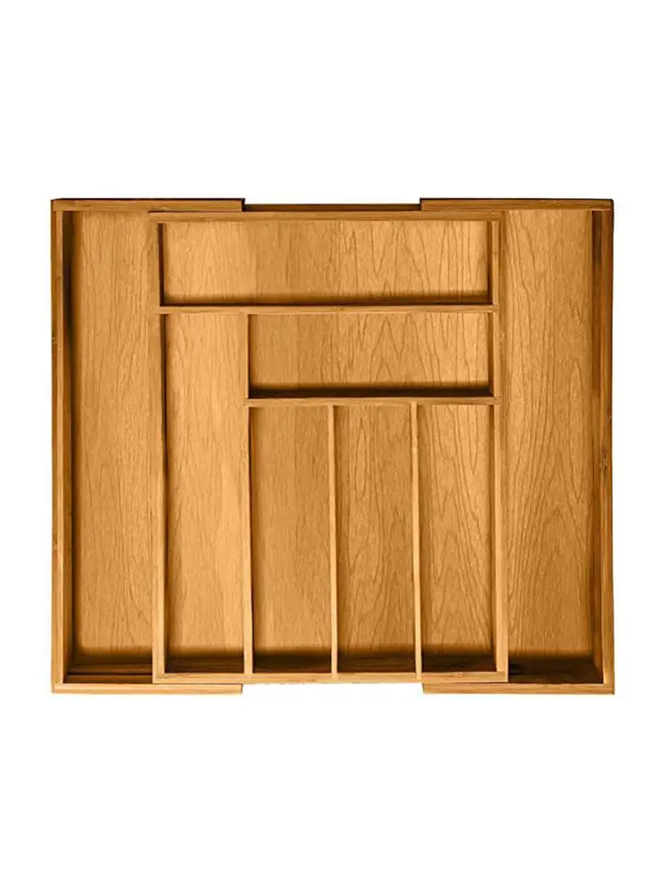 

Kitchen Cutlery Storage Box Expandable Cutlery Tray Bamboo Drawer Organizer Home Kitchen Bamboo Practical Groceries Organizer