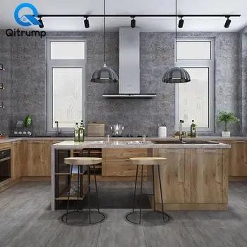 

Marble Tile Floor Decal Vinyl Waterproof Self Adhesive Wallpaper Ground Stickers DIY Renovation Living Room Bathroom Decor Film