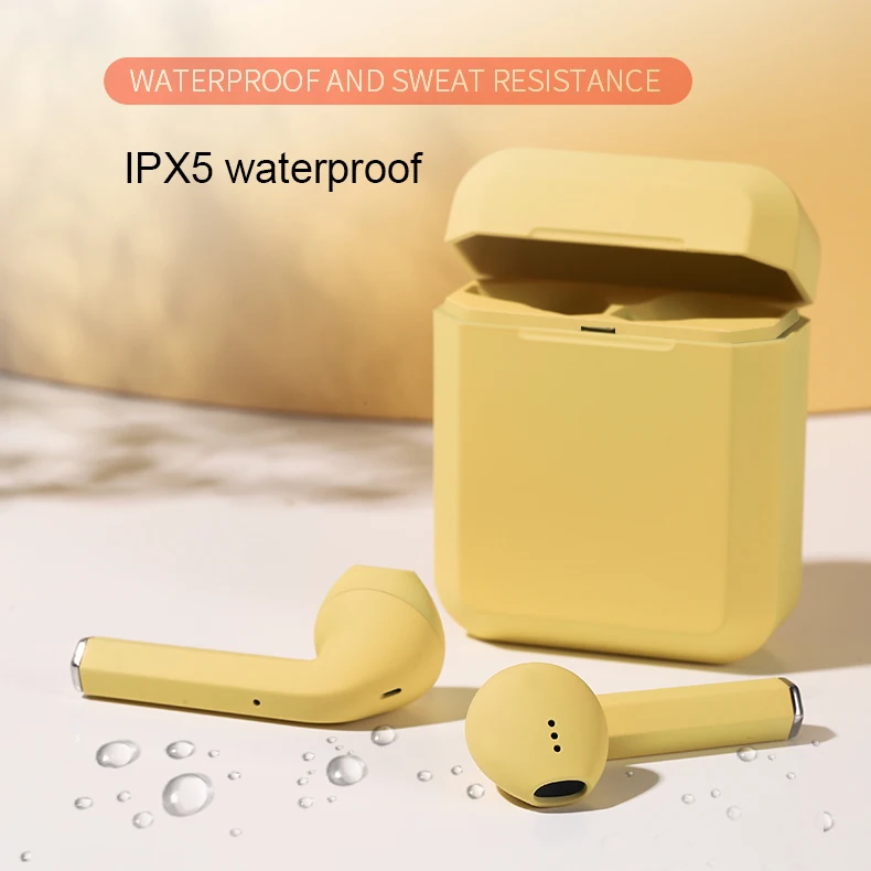 Wireless Headphone Bluetooth 5.0 Original Macaron i12 in Earphone Touch Mic Charging Box Sport Headset For Smart Phone | Электроника