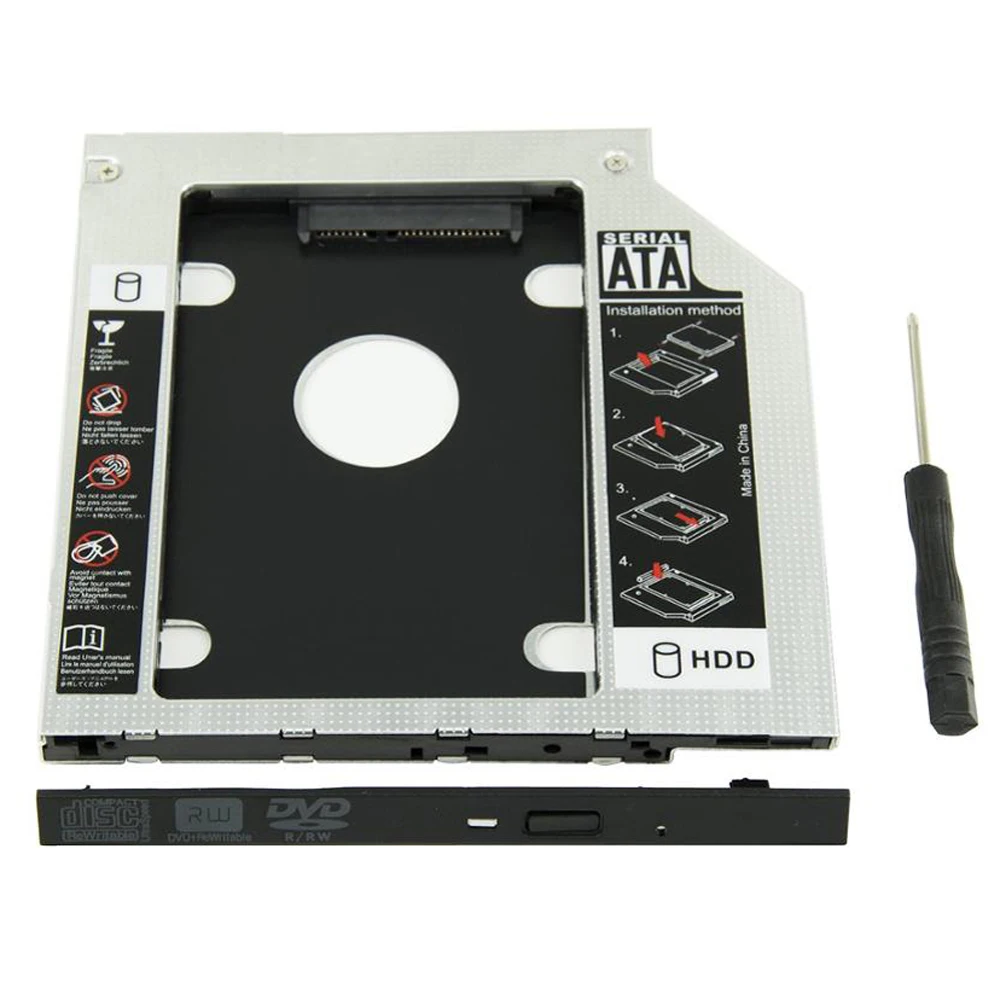2nd SATA Hard Drive HDD SSD Enclosure Caddy Replacement For