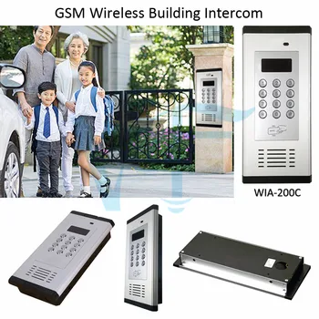 

2pcs/ lot 3G GSM apartment door intercom system seguranca pessoal controle remoto intercom lock controle acces keypad door lock