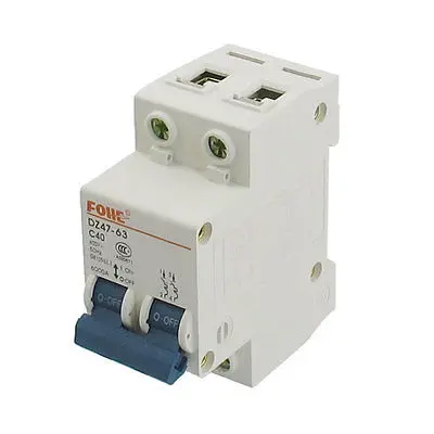 

AC 400V 40A 2-Pole Overload Protection MCB Mini Circuit Breaker