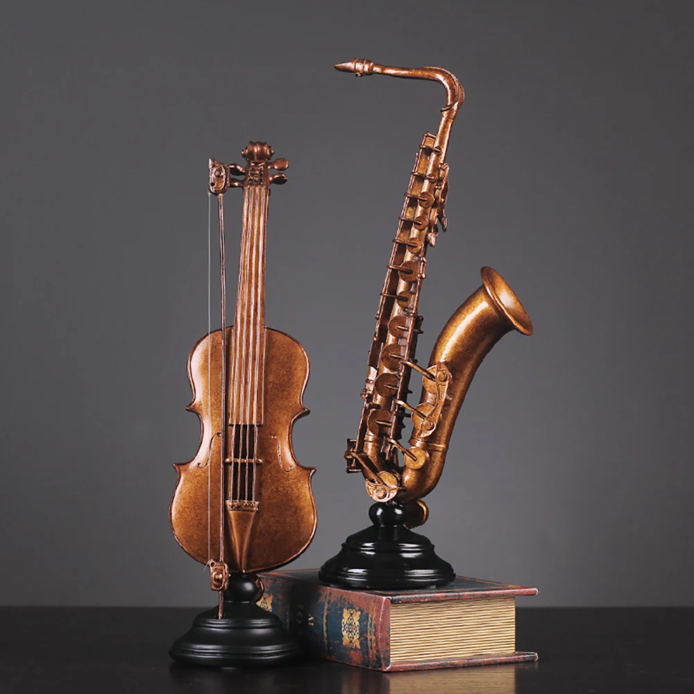 STATUE D'INSTRUMENT DE musique décor de modèle de Mini trompette de bureau  EUR 32,81 - PicClick FR