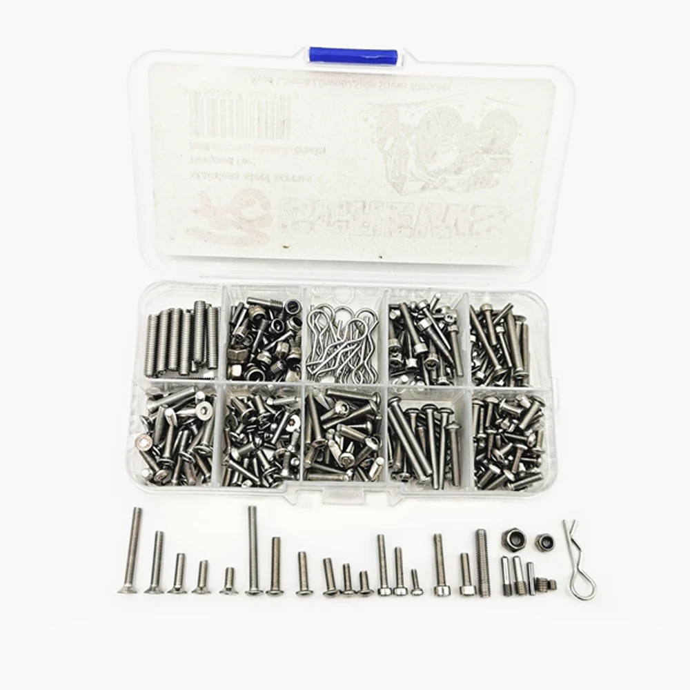

Stainless steel RC Screws Kit With Box For Axial SCX10 II 90046 47 1/10 Crawler Car