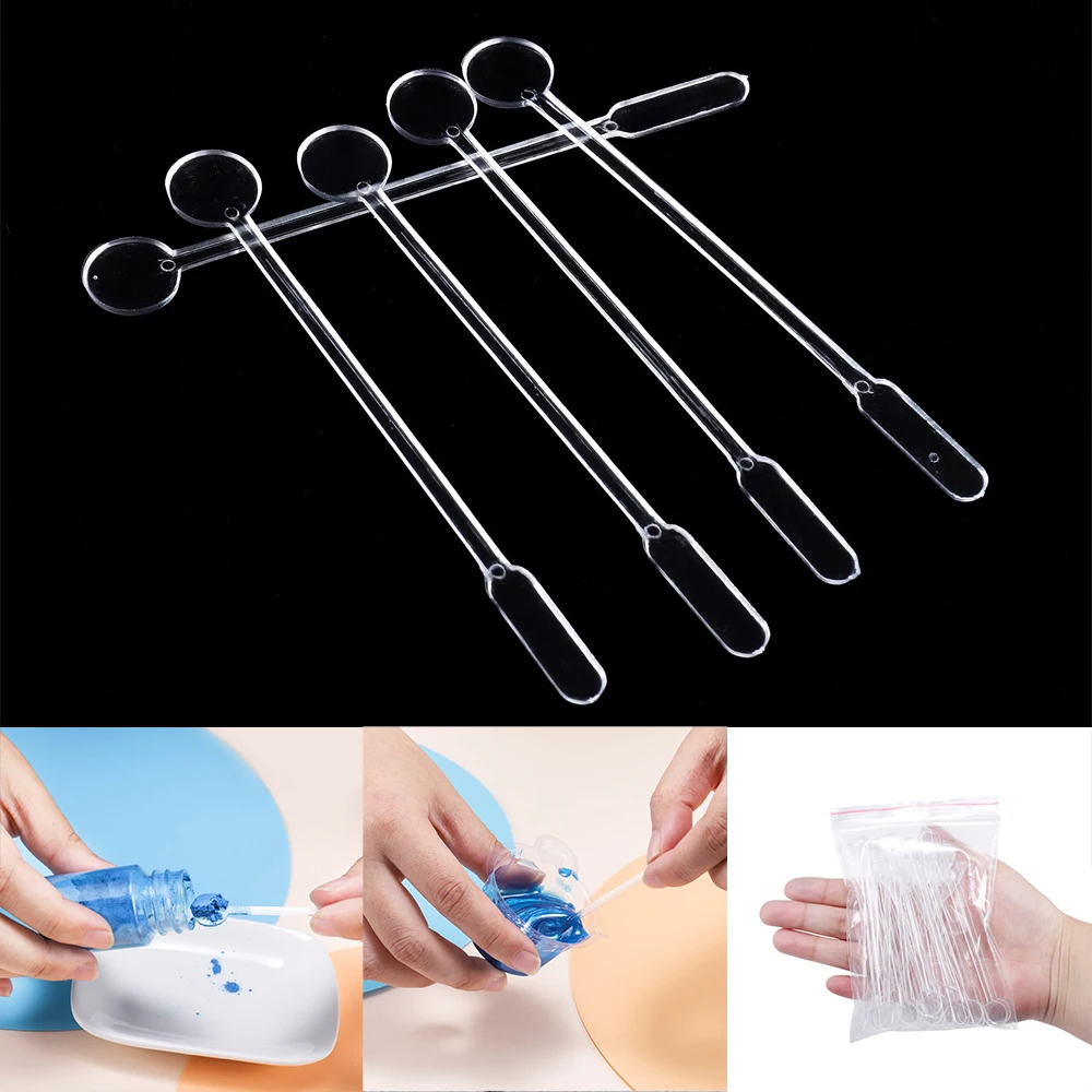 10-100pcs/lot Disposable Plastic Resin Glue Stirring Bars UV Epoxy Resin Transparent Stick For Jewelry Making Tools epoxy resin making tools uv epoxy resin casting making jewelry finding set measure cup glue cup dropper stirring stick tools