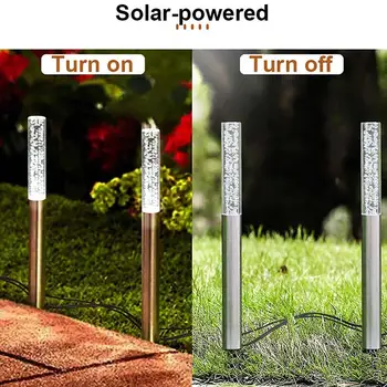 

Solar Powered Eco-Friendly Durable Crystal Rod Light Landscape Lights Acrylic Bubble Lamp Atmosphere Garden Festival Walkway