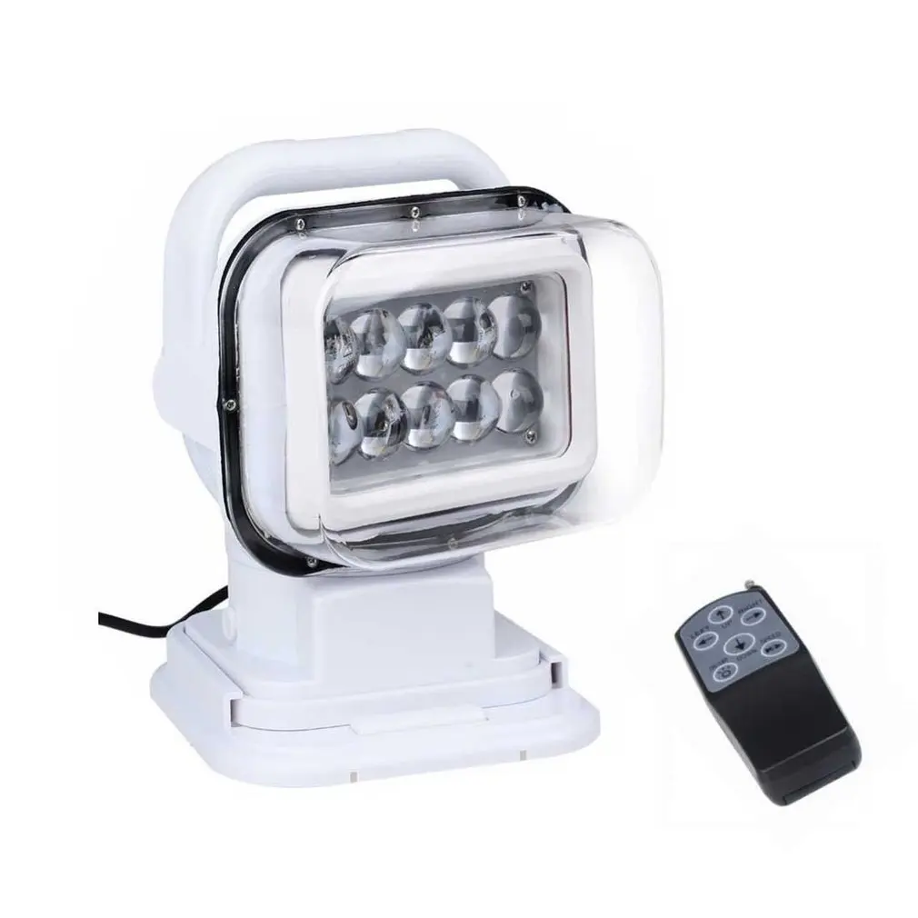 

7 inch Led Remote control Searchlight 50W Led Wiring Harness Control Lamps For Truck SUV Boat Marine Portable Spotlights