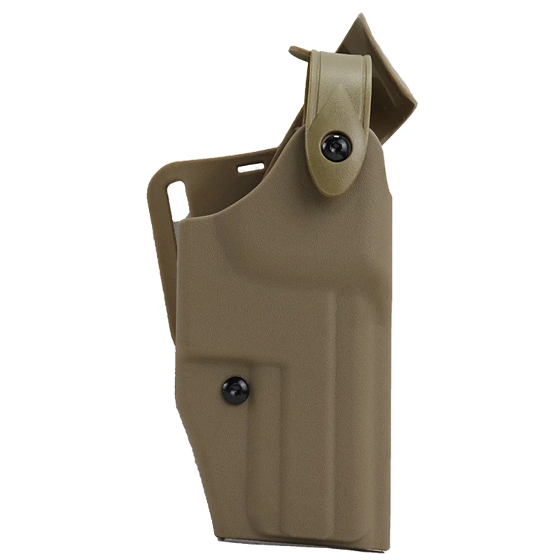 Fondina Corta per Pistola Destra Stile Combattimento con Passanti per Accessori, Fondina in Pelle per Fucile ad Aria Compressa da Caccia - immagine 3