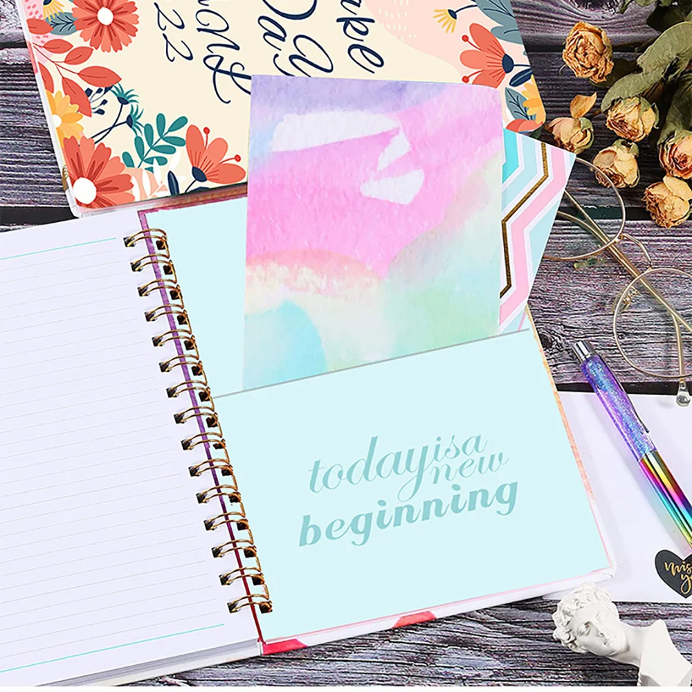 2022 A5 Daily Weekly Planner Agenda Notebook with Habit Tracker Weekly Goals To Do List Spiral Binding Planner