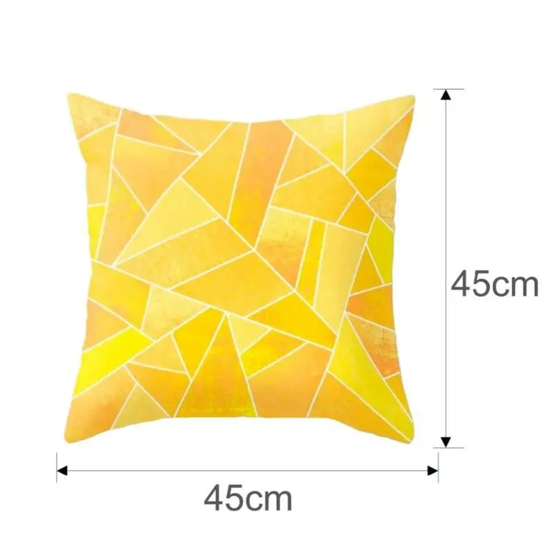 45x45cm Yellow Striped Pillowcase Geometric Throw Cushion Pillow Cover Printing Cushion Pillow Case Bedroom Office