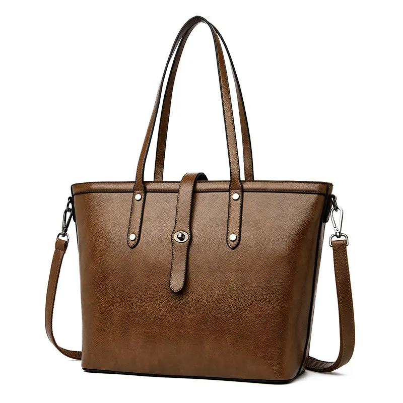 New Genuine Leather Handbags for women Crossbody bag Top Luxury Shoulder Bags High capacity tote cowhide women bags sac a main - Цвет: Khaki