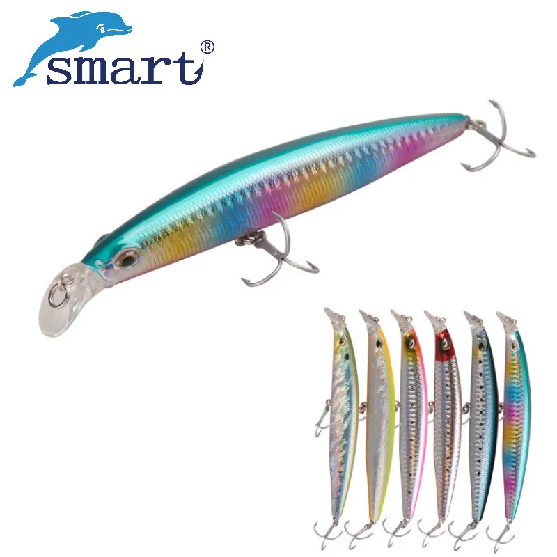 

Smart Minnow Fishing Lure 125mm 23g Sinking Hard Bait with VMC Treble Hook Wobbler Artificial Jerkbait Carp Sea Fishing Tackle