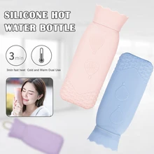 Грелка для микроволновой печи, экологичный силиконовый мешок для горячей воды с трикотажной крышкой, тепло/холодный, 2-use MU