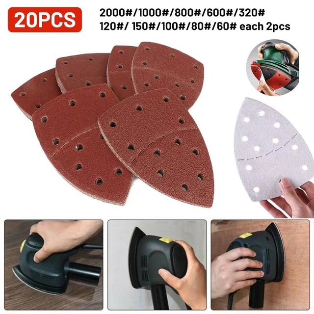 Mouse Sanding Pads Hook Loop Sandpaper 150 Grit for Black+Decker Detail  Sander