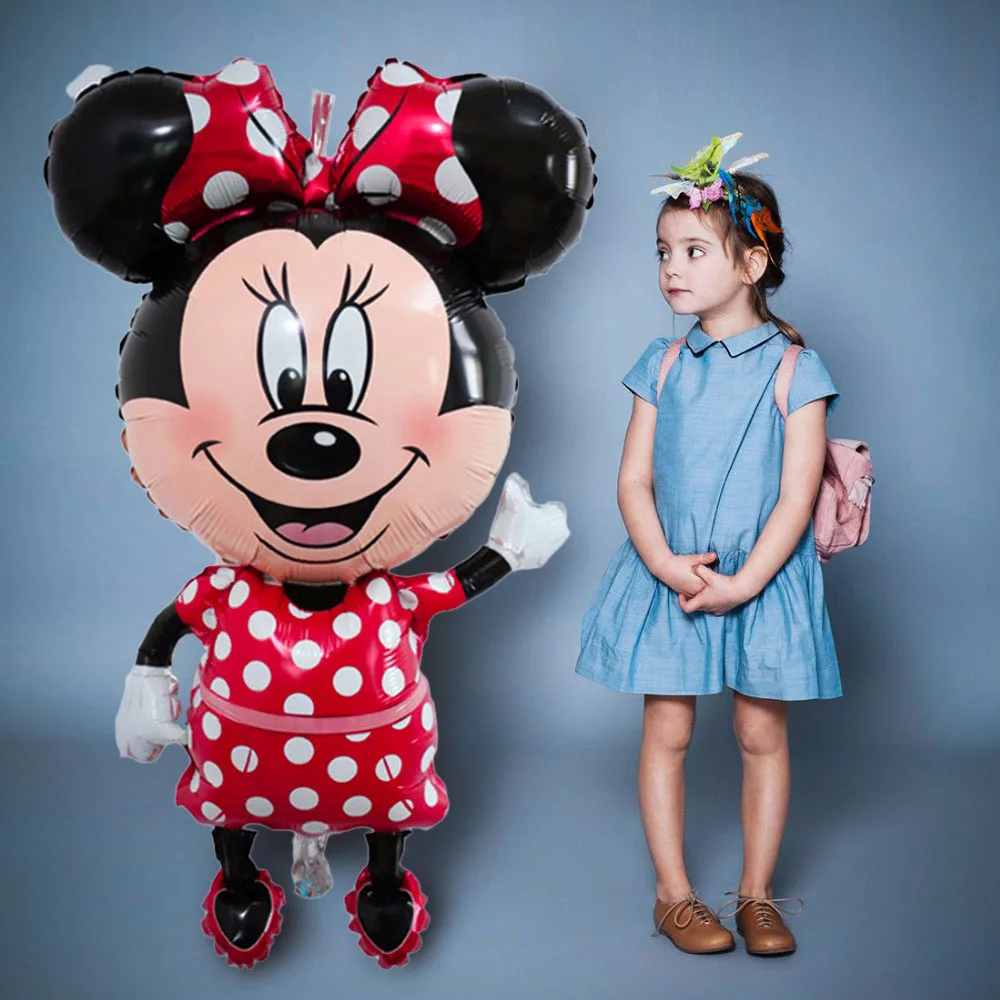 43inch balloon2-1pcs Классический мультфильм красный Минни товары для вечеринки, дня рожденья украшение тема Минни вечерние товары для девочек день рождения посуда - Цвет: 43inch balloon2-1pcs