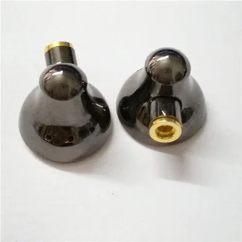 

1 pair Earphones Housing Headphone Shell Case 14.8mm Pure Copper Metal Earphone Shell with Pin